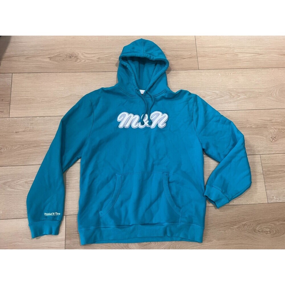 Vintage Mitchell & Ness Braded Men's Collegiate Pullover Hoodie Blue 2XL